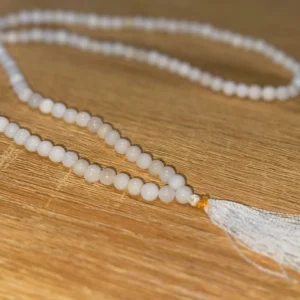 🤍✨108 Bead White Quartz Mala ~ Light of Pure Intention✨🤍