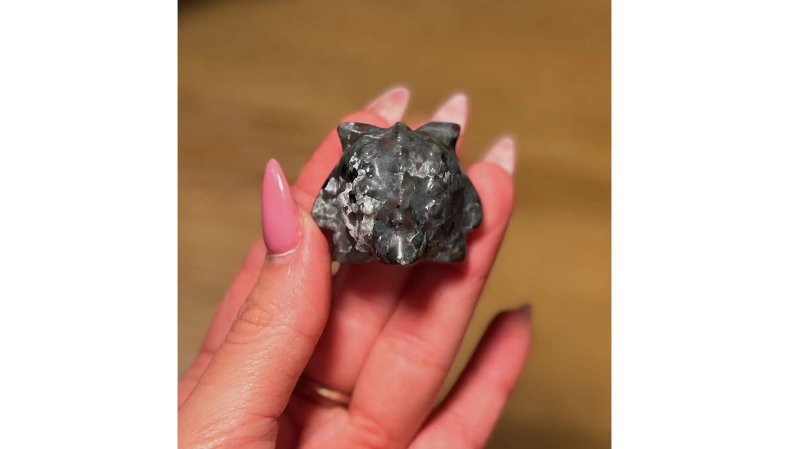 👻🌑Dark Labradorite Gengar ~ Shadow Mischief Guardian✨ - Image 2