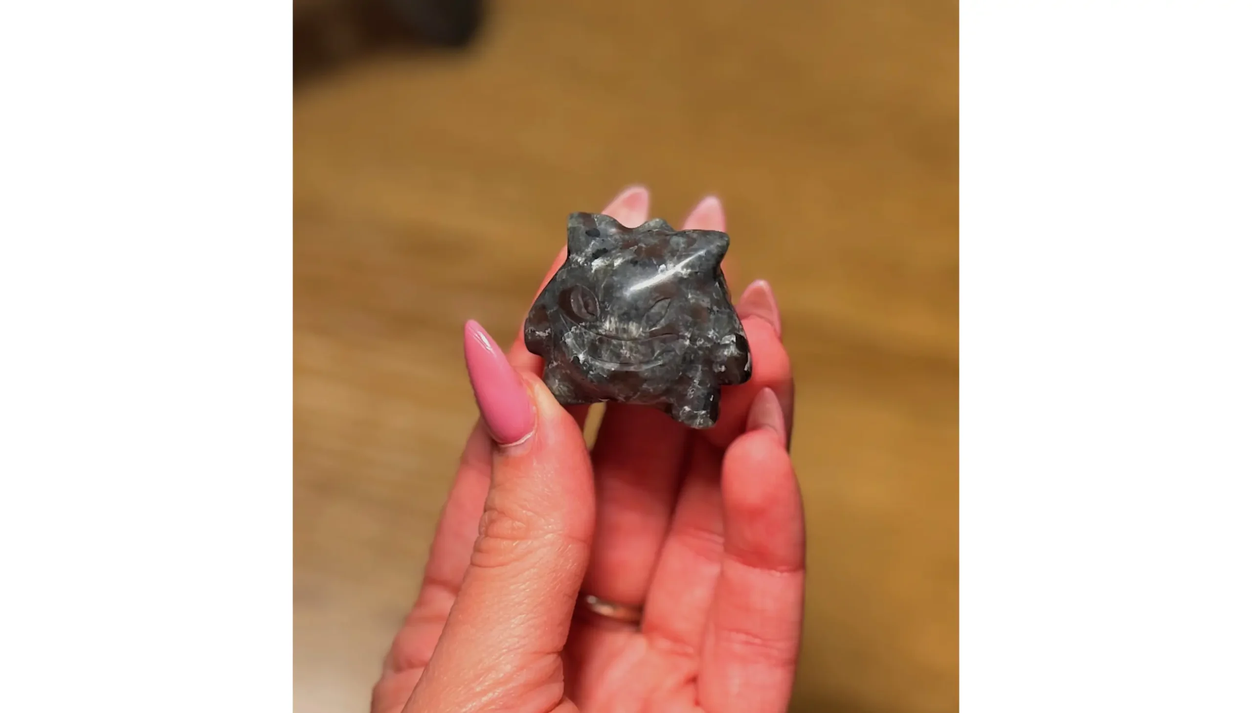 👻🌑Dark Labradorite Gengar ~ Shadow Mischief Guardian✨ - Image 3