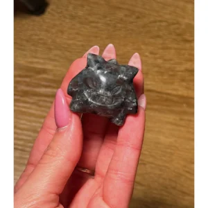 👻🌑Dark Labradorite Gengar ~ Shadow Mischief Guardian✨