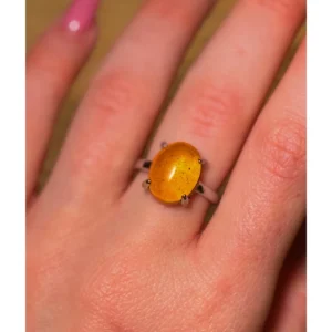 ☀️🧡Amber Solar Ring ~ A Relic of Ancient Light🧡☀️