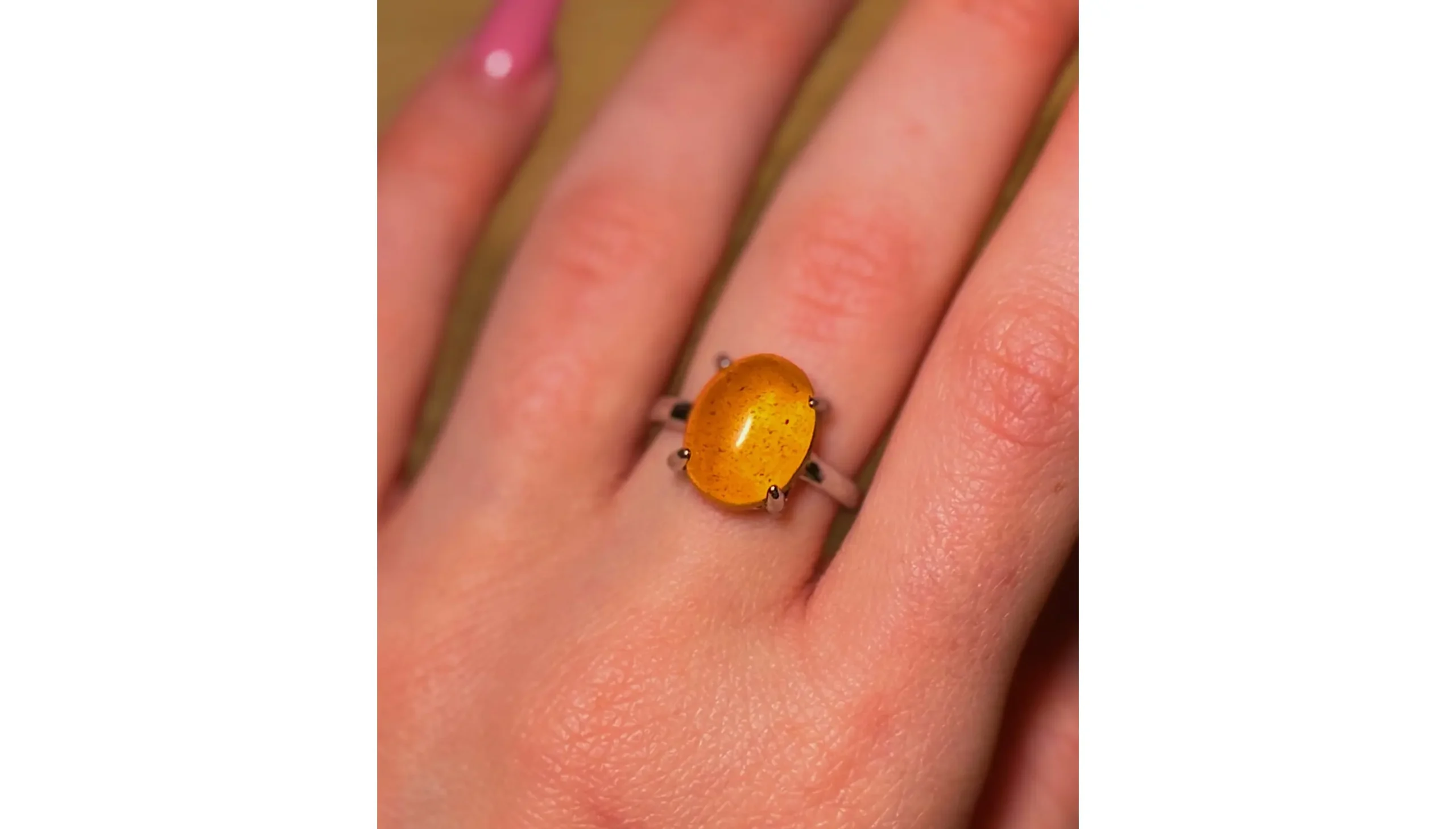 ☀️🧡Amber Solar Ring ~ A Relic of Ancient Light🧡☀️