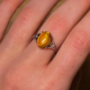 🧡🏵️Amber Princess Ring ~ The Golden Bloom🏵️🧡