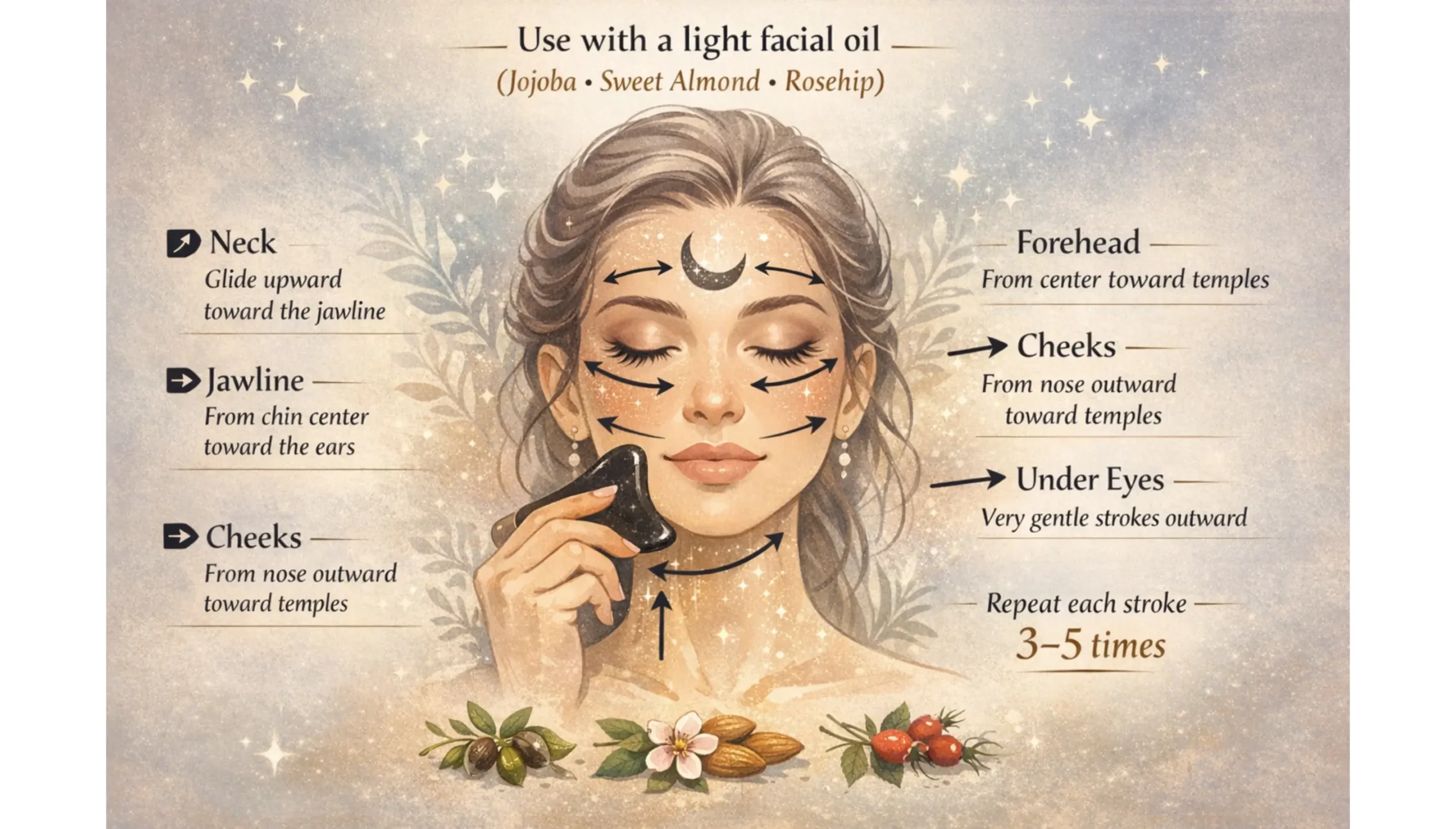 🖤🧚♀️ Black Obsidian Gua Sha ~ Ancient Priestess Beauty Ritual🧚♀️🖤 - Image 2