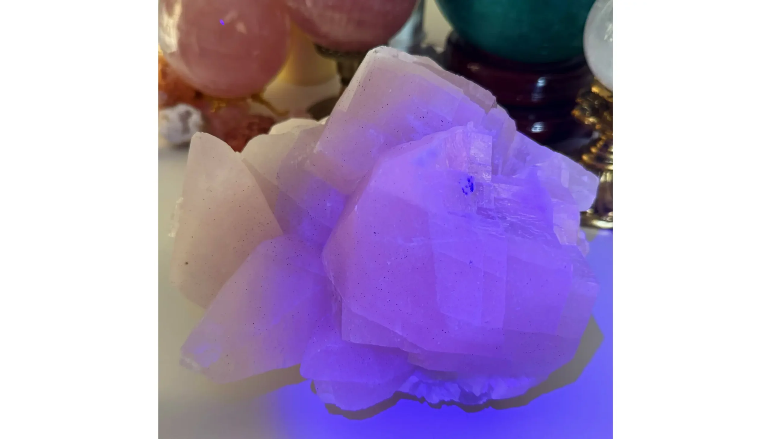 🧚♀️🌙✨The Astral Fairy Citadel ~ UV Pink Calcite✨🌙🧚♀️ - Image 3
