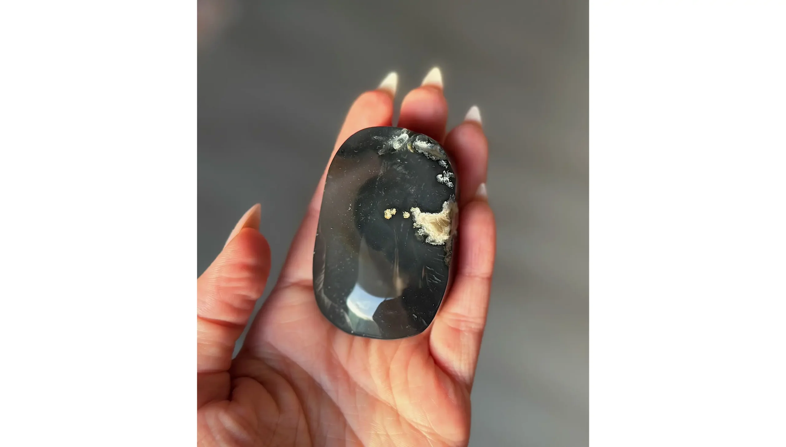 ๐๐ Volcano Agate Palm Stone ~ The Void Flame๐๐