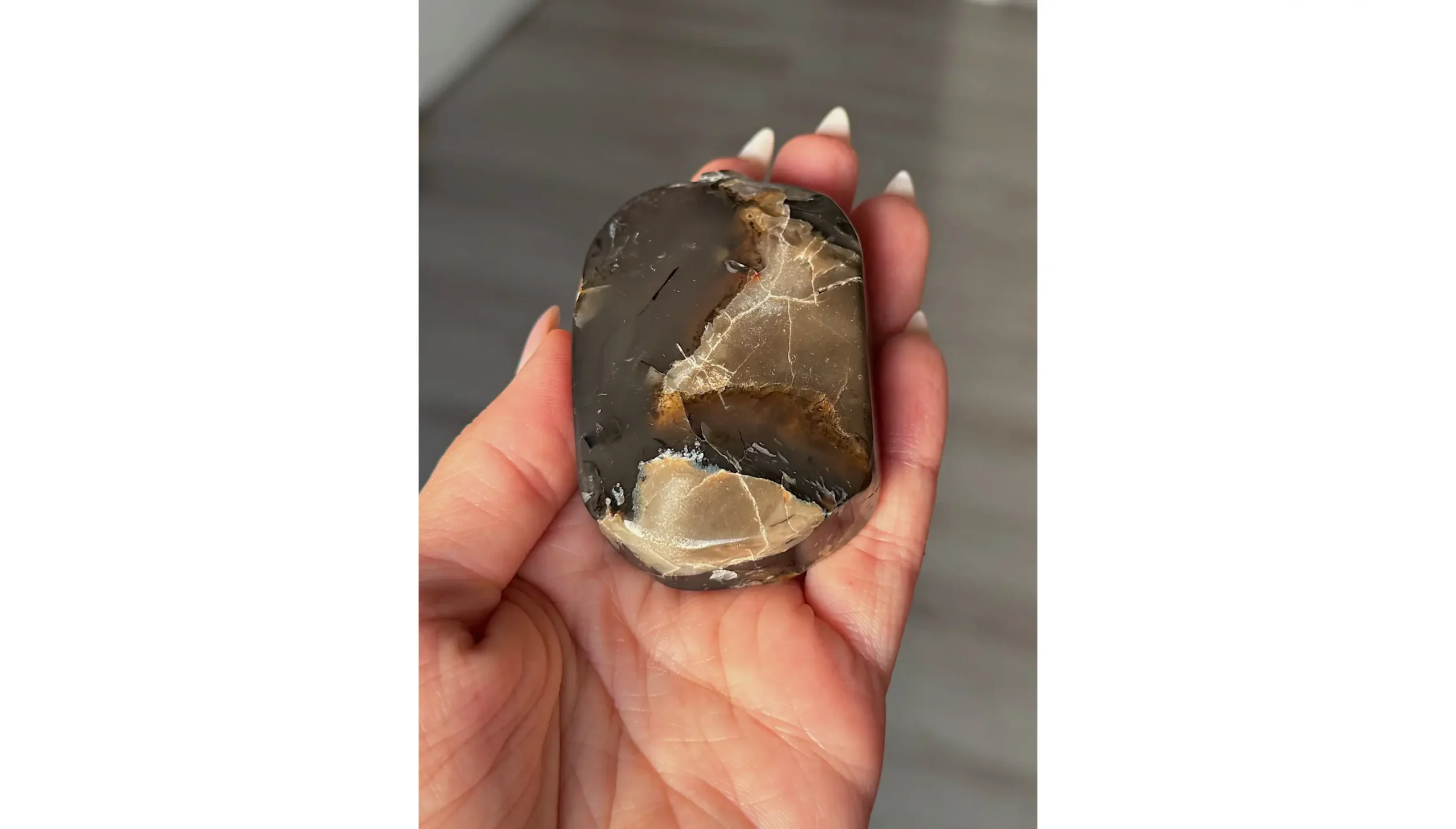 💚⚡Volcano Agate Palm Stone ~ The Emerald Rift⚡💚 - Image 3