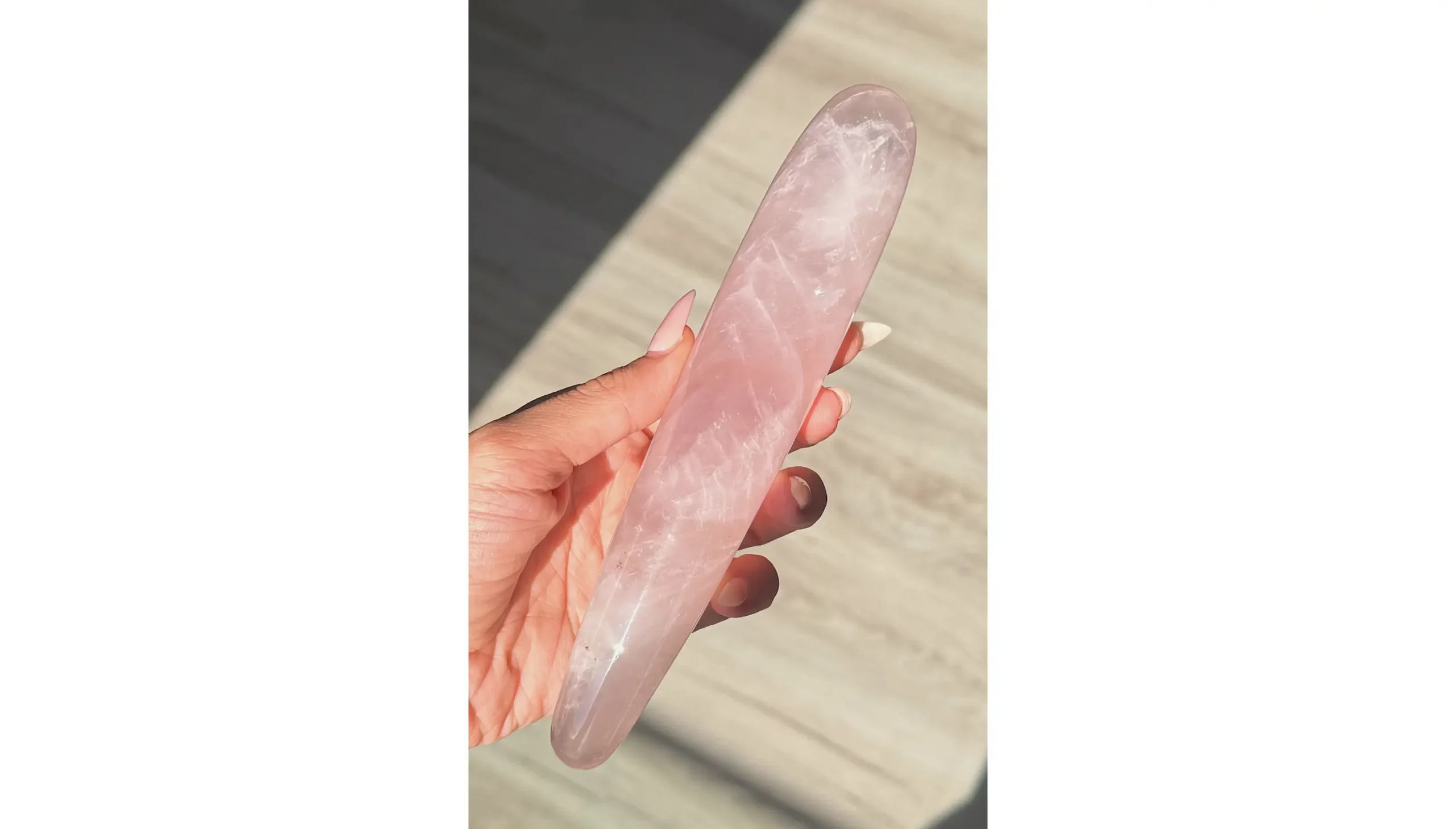 🌷Rose Quartz Yoni Wand ~ Temple Rose🤍🌷