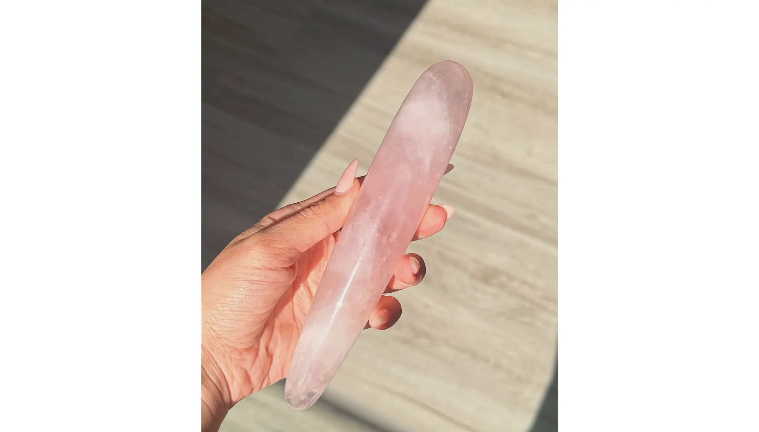 🌷Rose Quartz Yoni Wand ~ Temple Rose🤍🌷 - Image 3