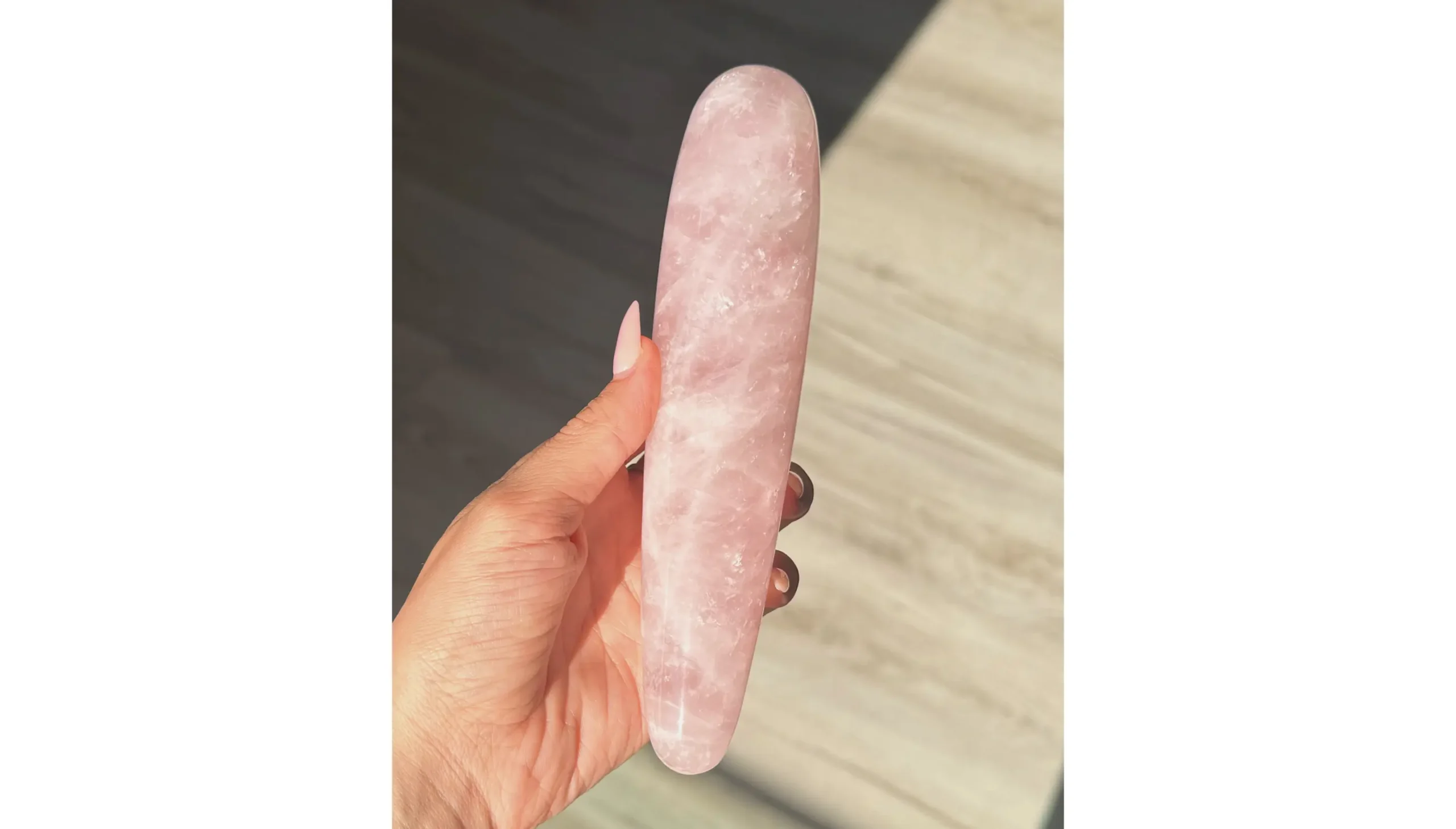 🌸Rose Quartz Yoni Wand ~ Moonveil Bloom🌙🌸