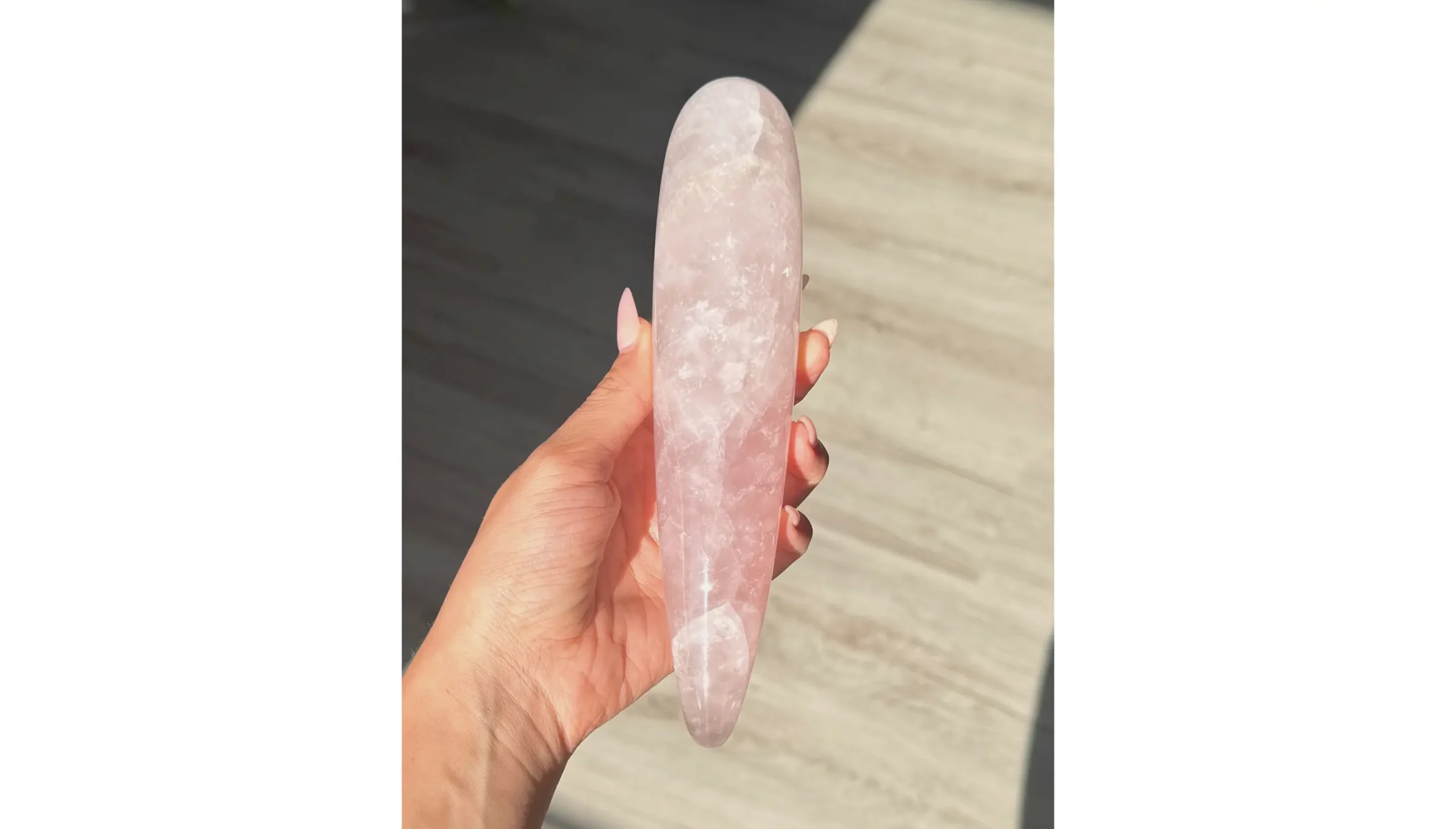š¤Rose Quartz Yoni Wand ~ Moon Priestess VeilāØš¤ - Image 3
