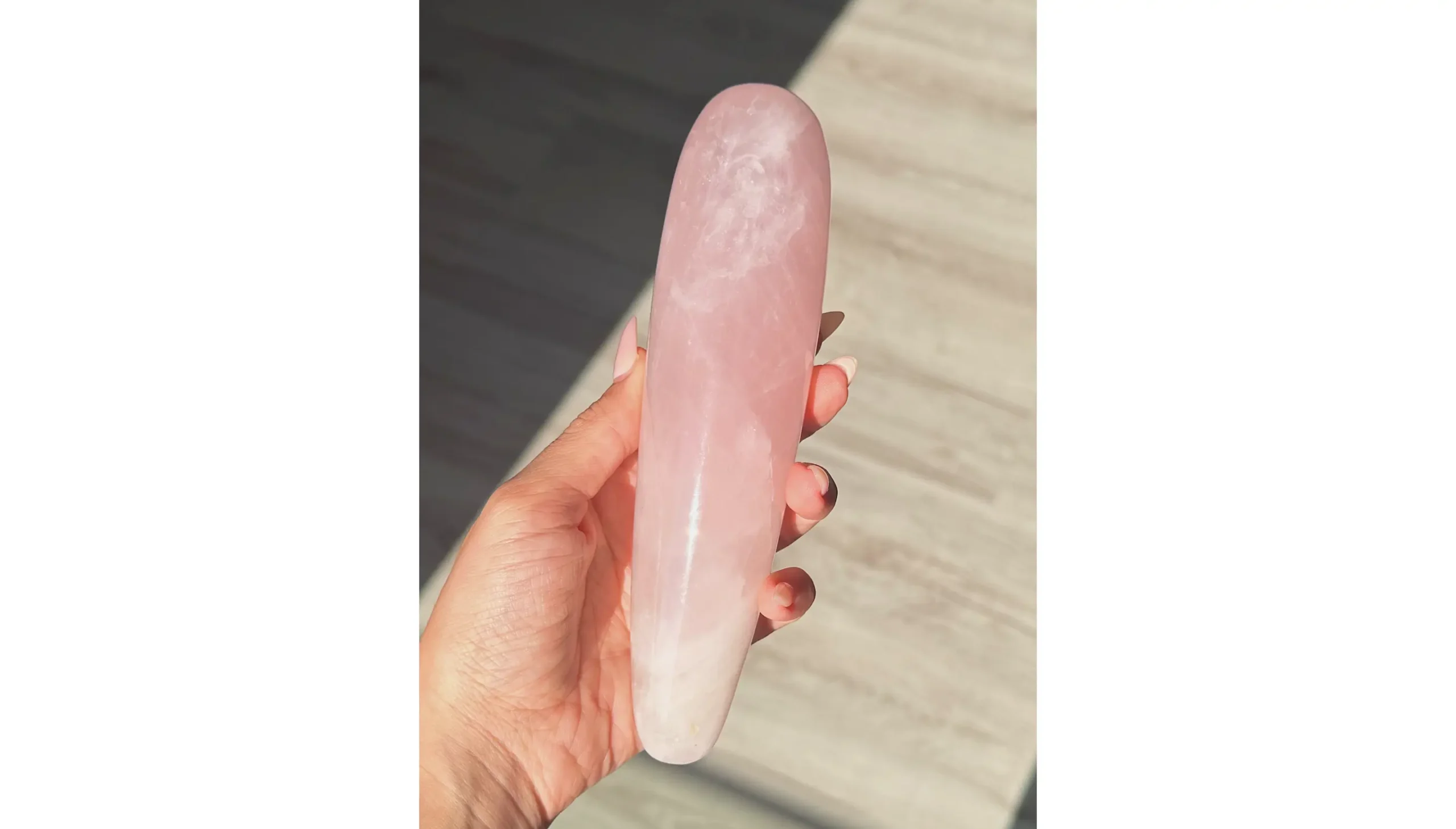 🌸Rose Quartz Yoni Wand ~ Moonlit Petal🌙🌸 - Image 4