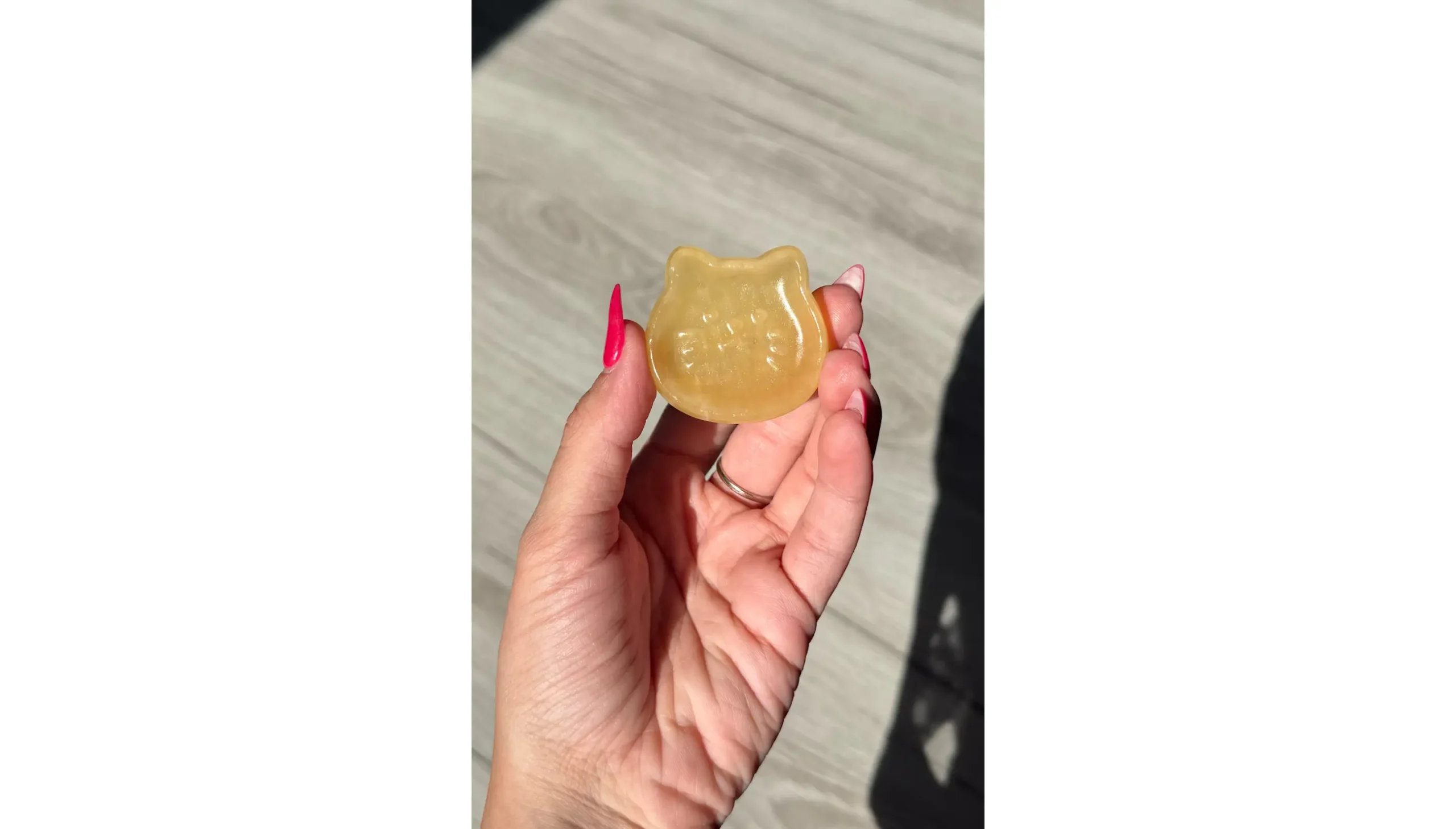 🌙🍯Moonlit Honeycat ~ Yellow Calcite Cat Tray🍯🌙 - Image 3