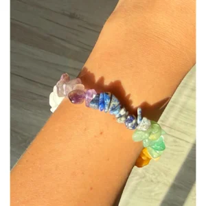 🌈🧚‍♀️✨Seven Chakra Chip Bracelet✨🧚‍♀️🌈