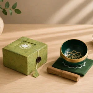 💚🌿Heart Chakra Singing Bowl Gift Set ~ Sanctuary of the Heart🌿💚