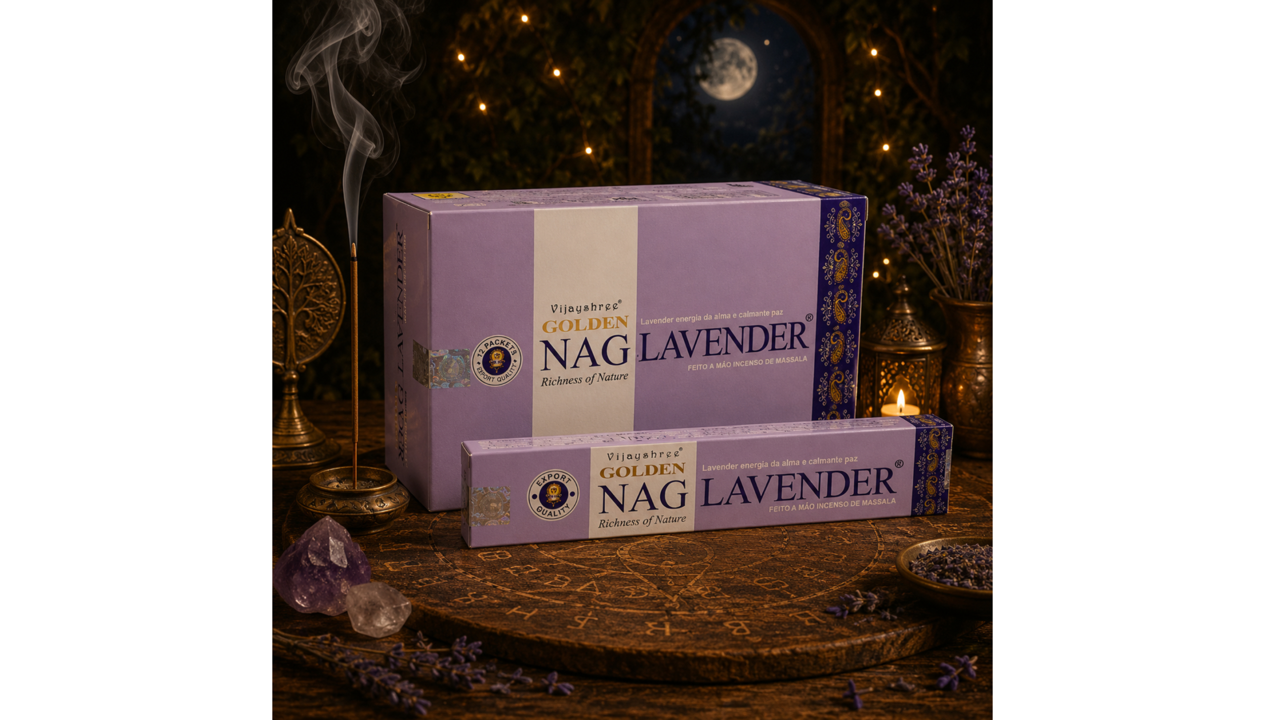 💜🌿Lavender Moon Incense ~ Golden Nag🌿💜