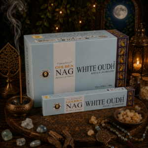 🤍🌙White Oudh Incense ~ Golden Nag🌙🤍