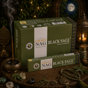 🖤🌿Shadow Black Sage Incense ~ Golden Nag🌿🖤