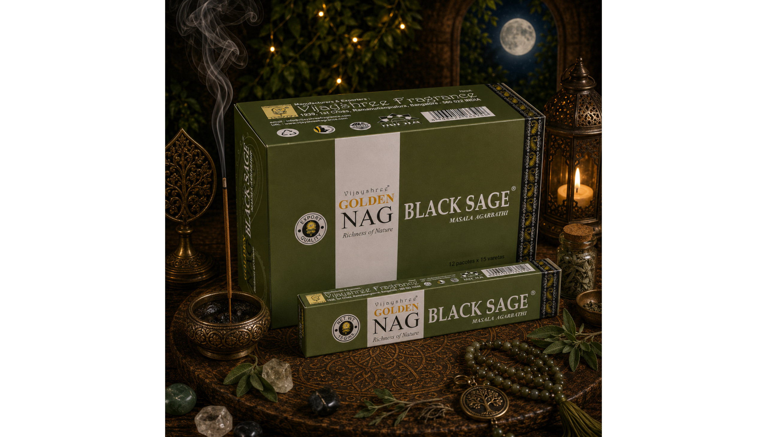 🖤🌿Shadow Black Sage Incense ~ Golden Nag🌿🖤