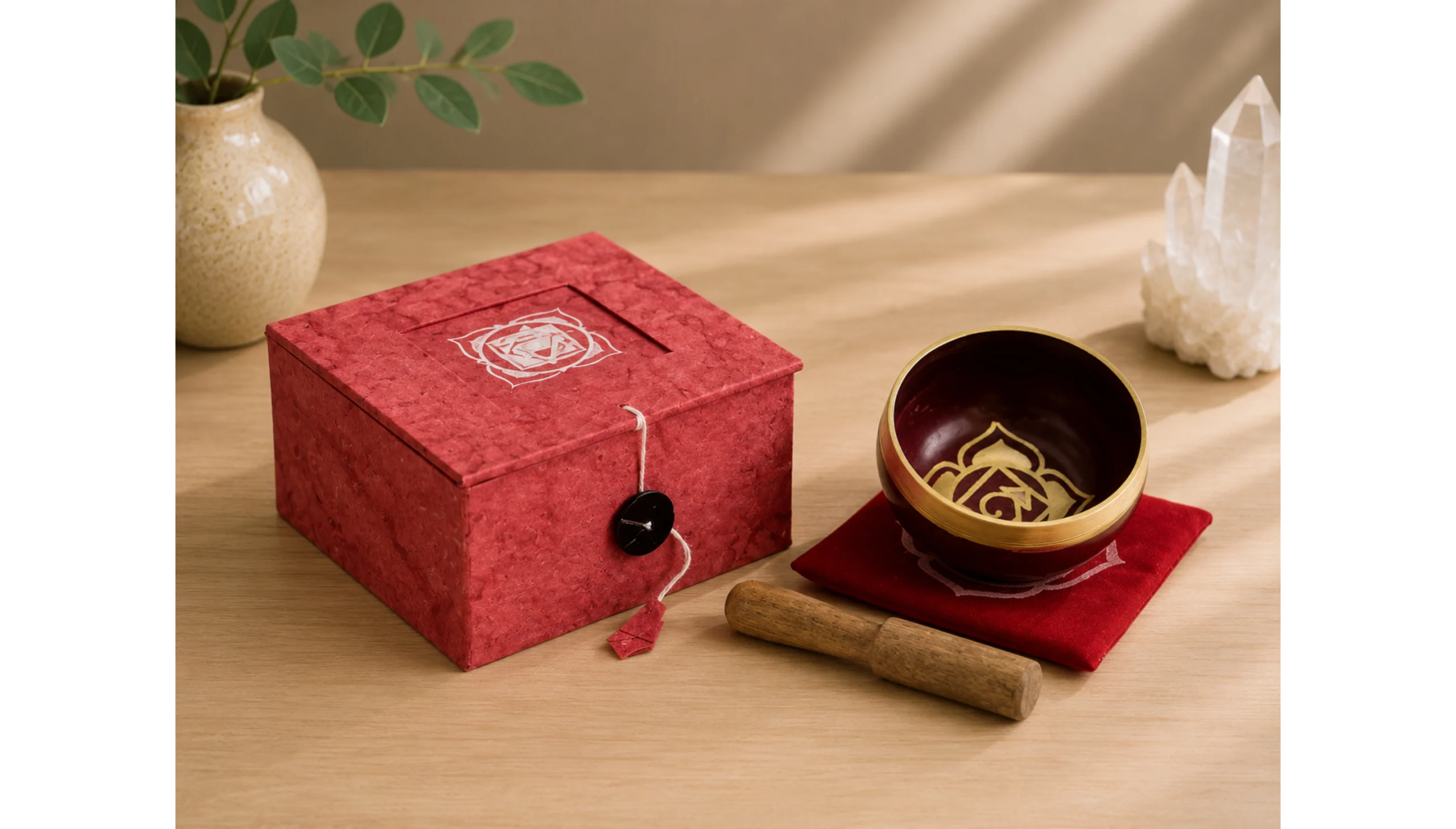 ❤️🪨Root Chakra Singing Bowl Gift Set ~ The Guardian's Gift🪨❤️