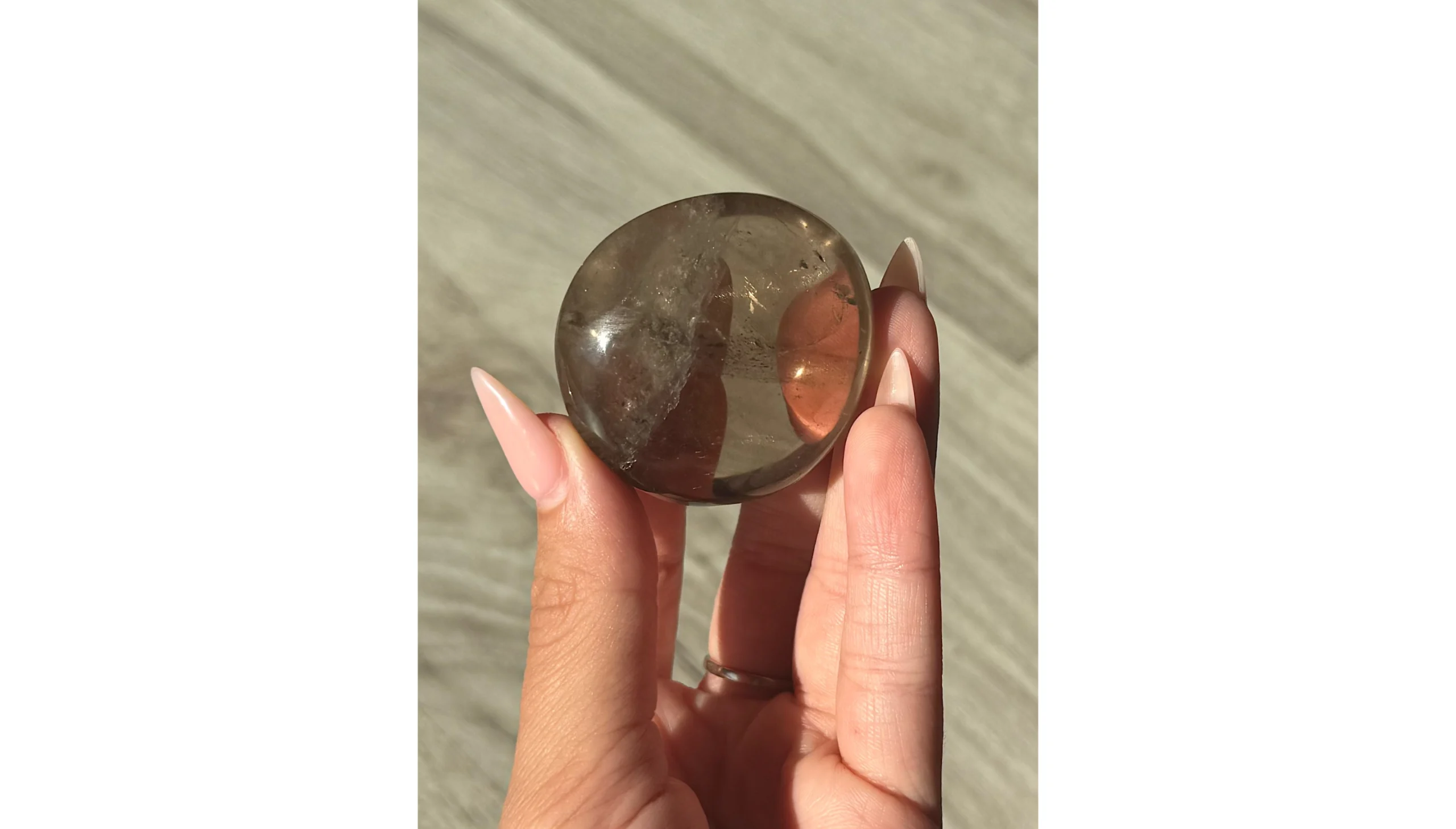 👑🖤Smoky Quartz ~ The Shadow Queen's Palm Stone🖤👑 - Image 3