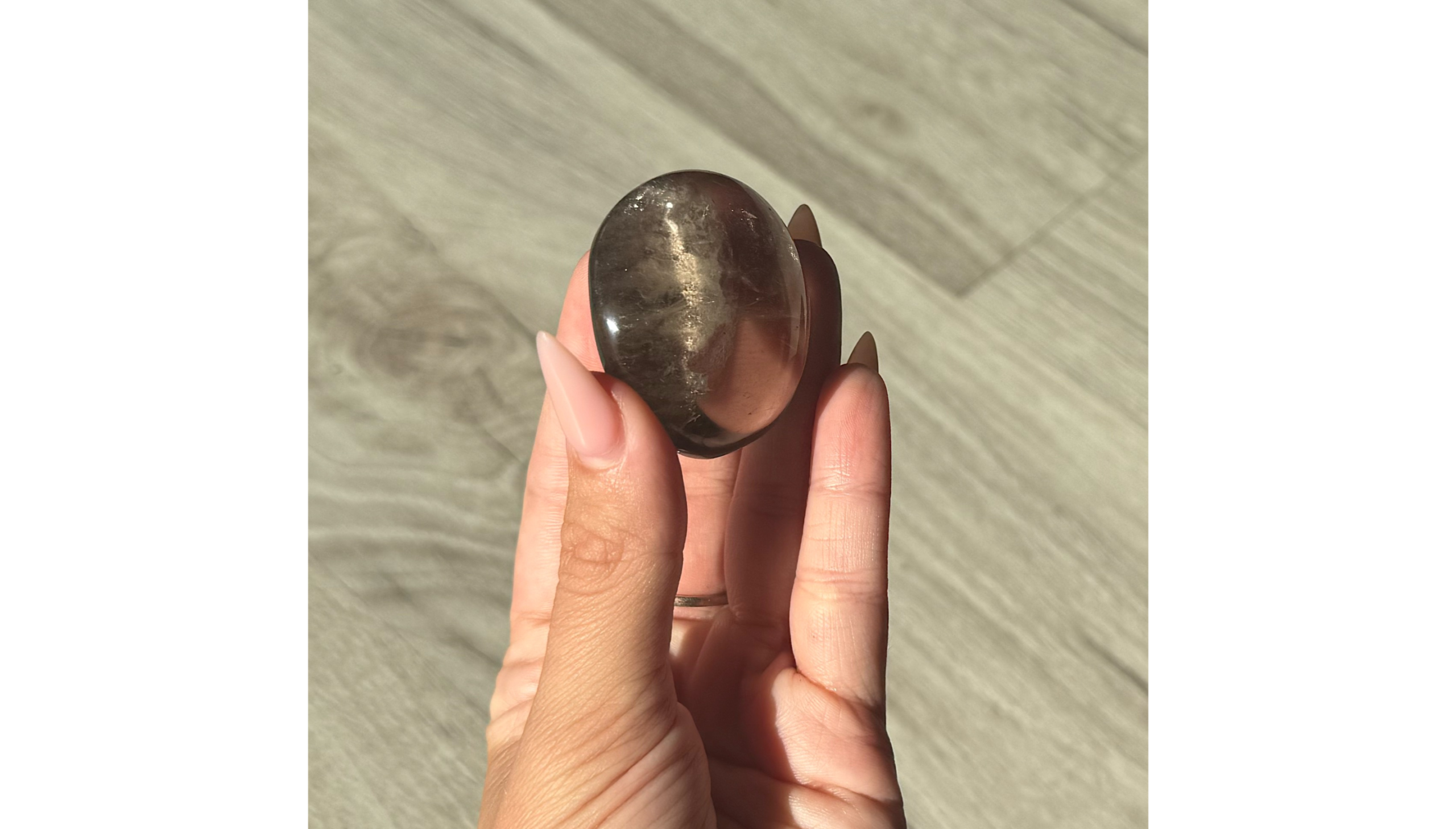 👑🖤Smoky Quartz ~ The Shadow Queen's Palm Stone🖤👑 - Image 2