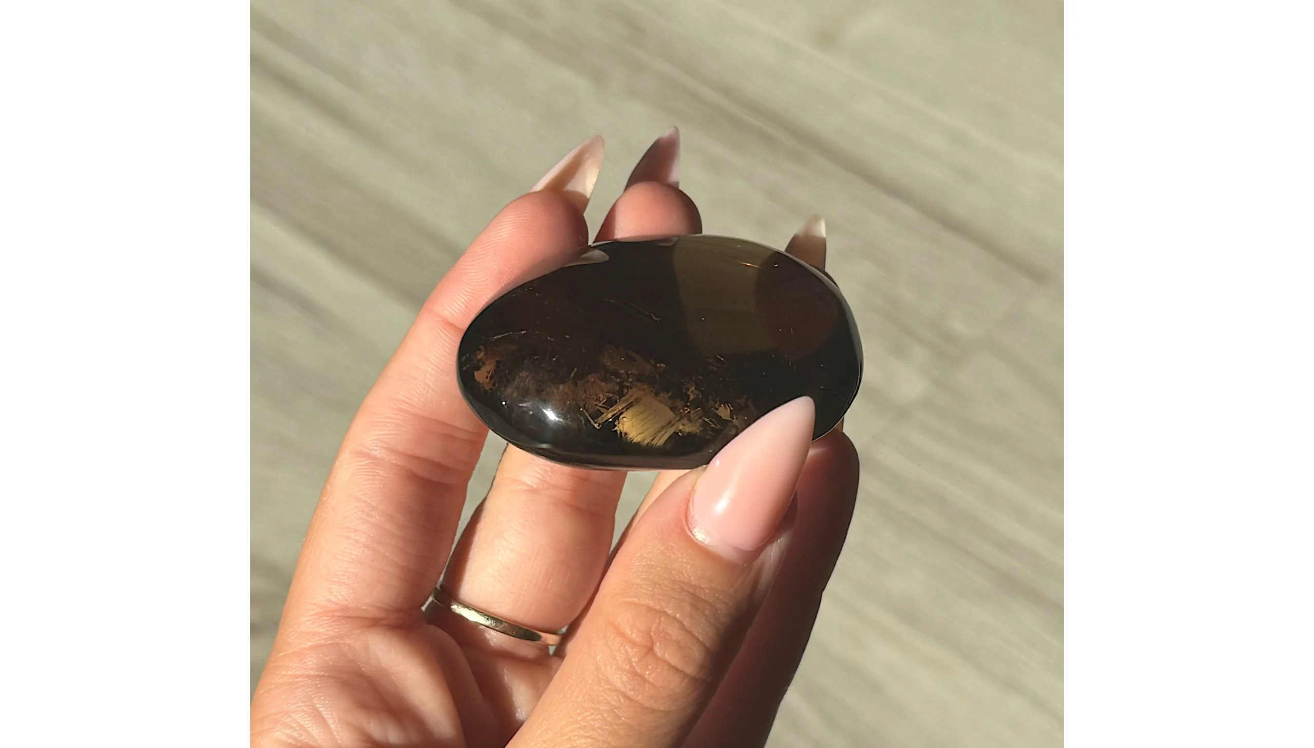 🖤The Silent Guardian's Palm Stone ~ Smoky Quartz🖤 - Image 2
