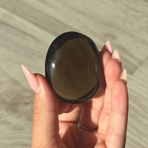 🖤The Silent Guardian's Palm Stone ~ Smoky Quartz🖤
