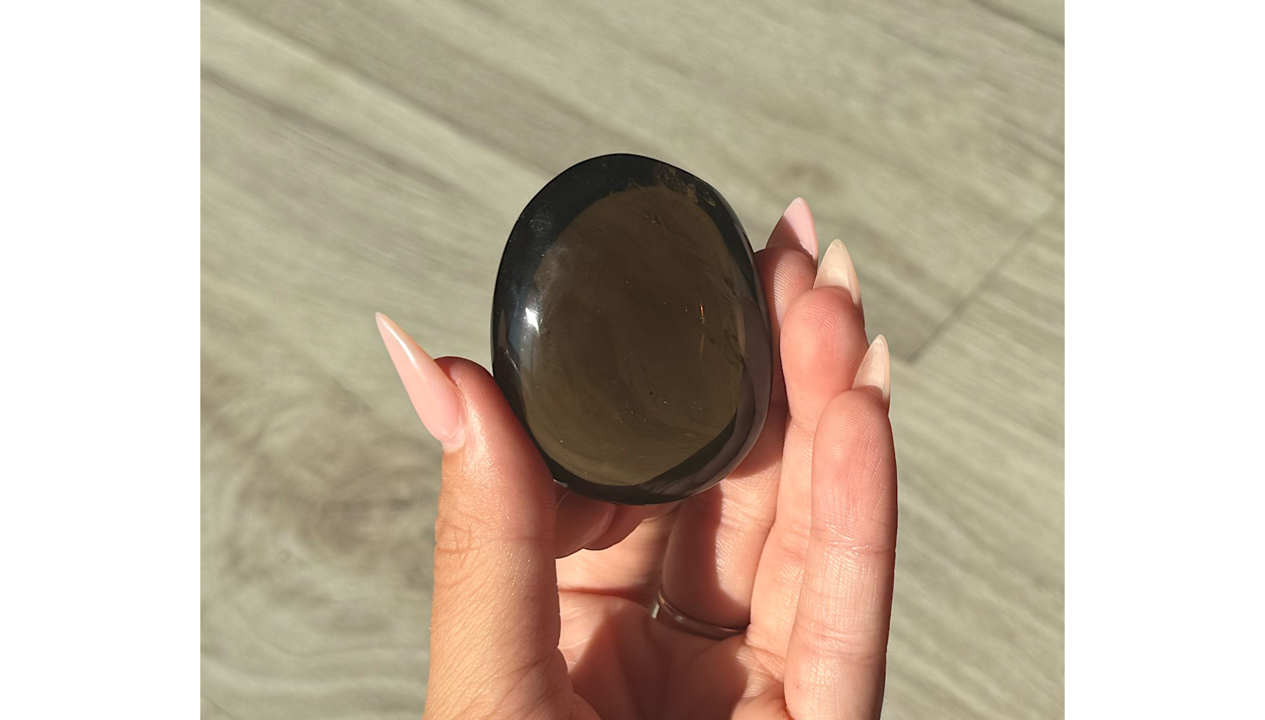 🖤The Silent Guardian's Palm Stone ~ Smoky Quartz🖤