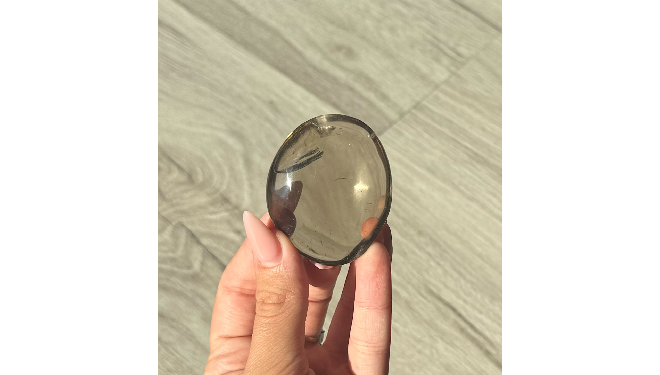🪶The Raven's Message Palm Stone ~ Smoky Quartz🪶