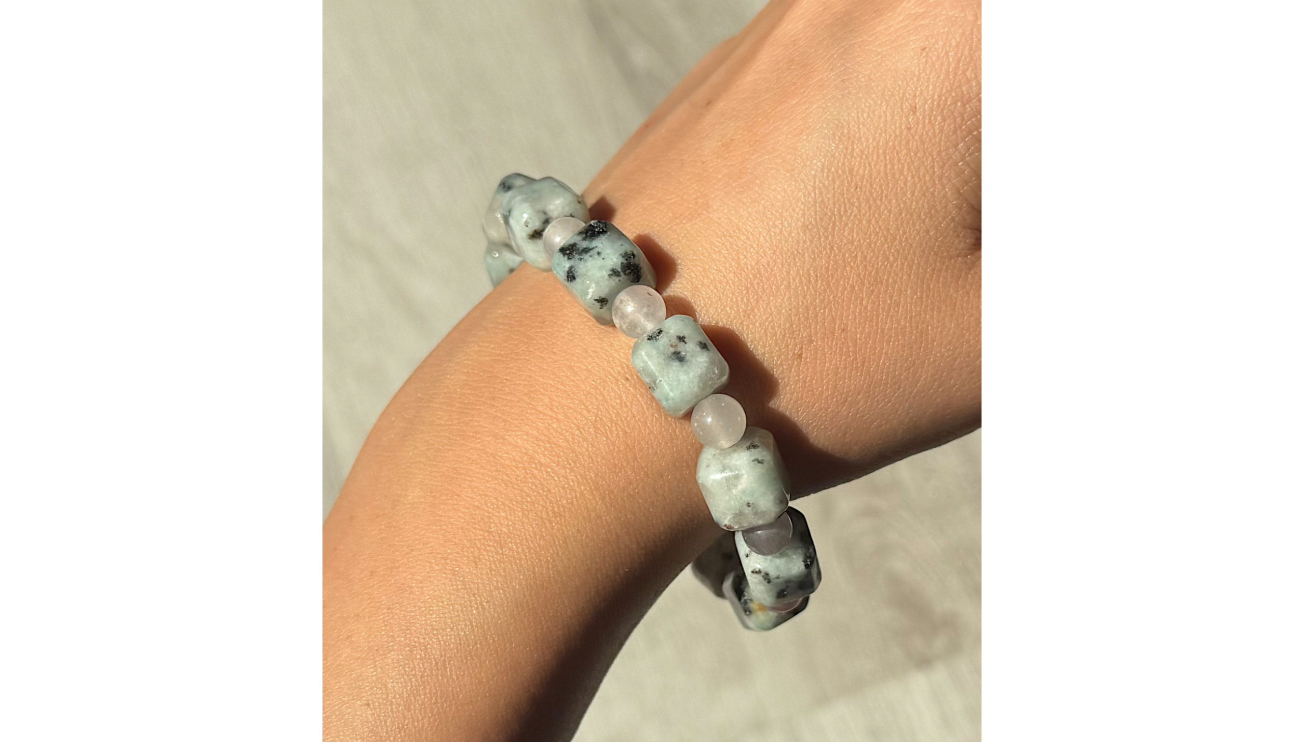 🌿🤍Verdant Harmony ~ Kiwi Jasper & Rose Quartz🤍🌿 - Image 3