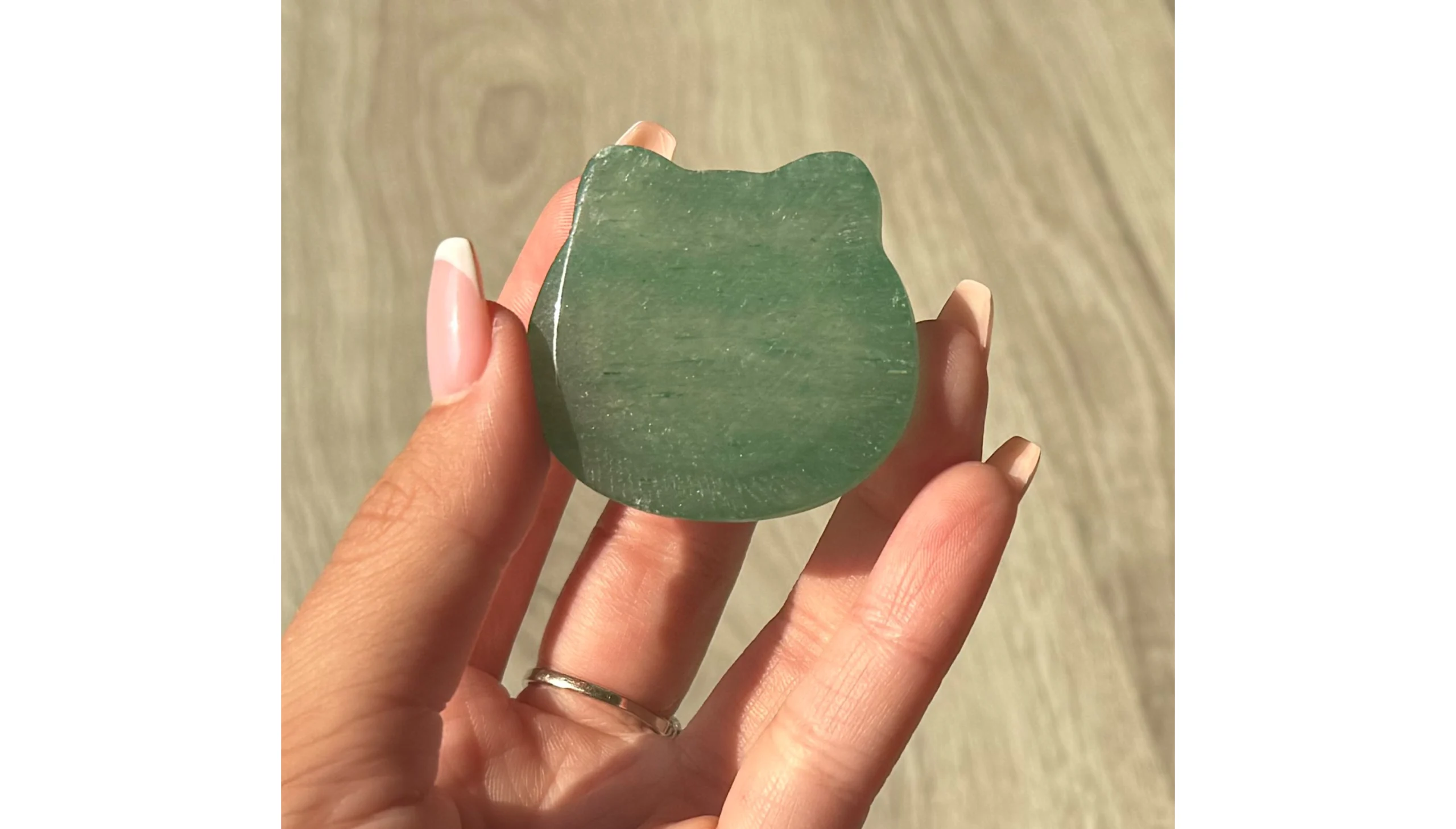 ๐๐The Lucky Familiar ~ Green Aventurine Cat Tray๐๐ - Image 2