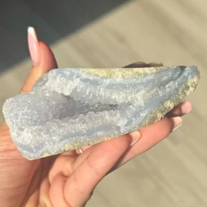 📖❄️Blue Lace Agate Druzy Specimen ~ The Crystal Fjord of the Hidden Realm❄️📖