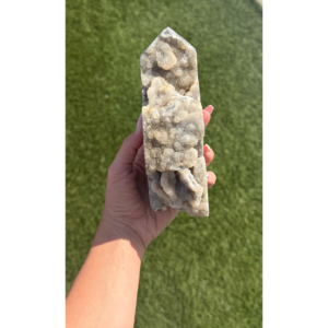🤍🏔️The Crystal Rift ~ Druzy Calcite Obelisk 🤍🏔️