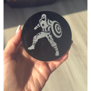 🛡️✨Captain America's Shield ~ Black Obsidian Charging Plate✨🛡️