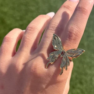 🦋The Enchanted Wing ~ 18K Gold Plated Butterfly Ring🦋