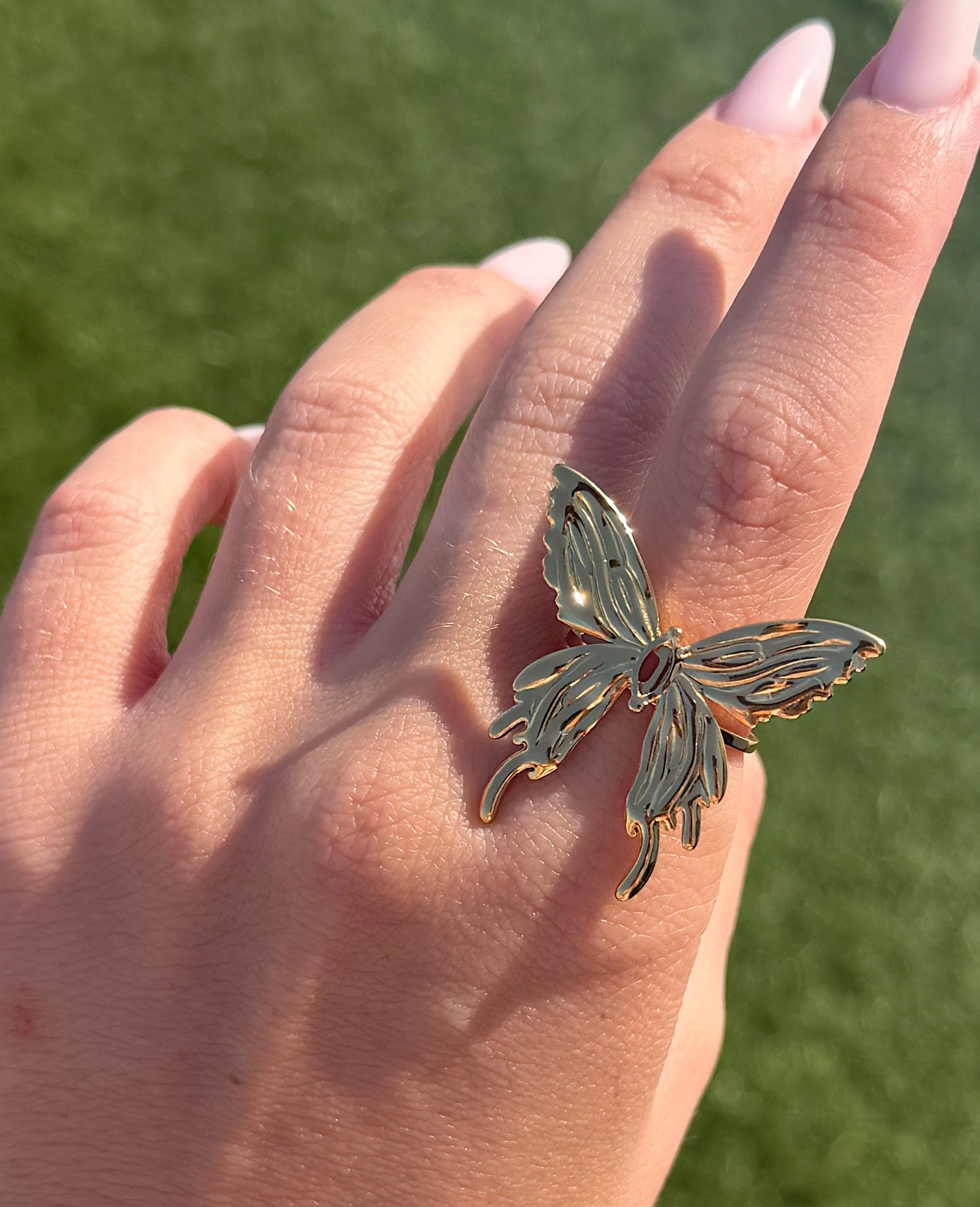 🦋The Enchanted Wing ~ 18K Gold Plated Butterfly Ring🦋