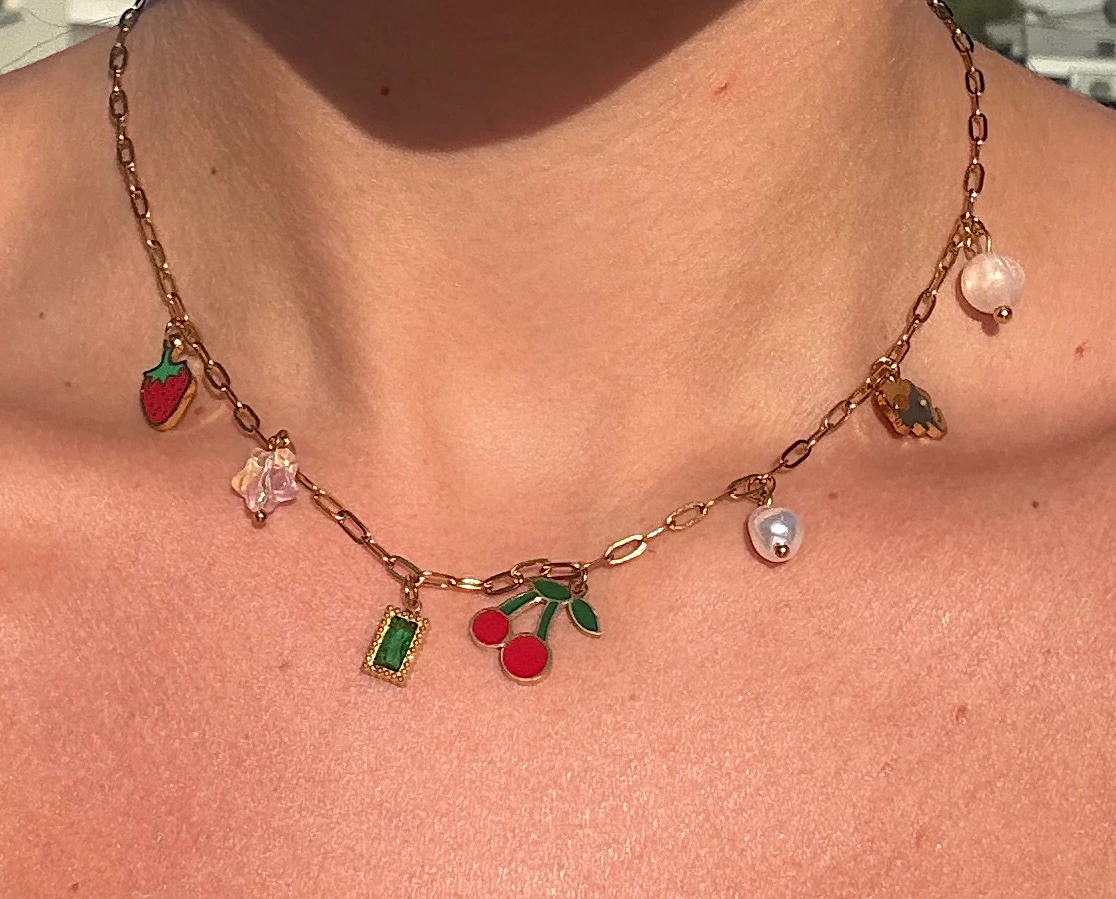 ✨🍒Cherry Wish ~ 18K Gold Plated Charm Necklace🍒✨