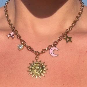 💗☀️🌙Written in the Stars ~ 18K Gold Plated Necklace🌙☀️💗