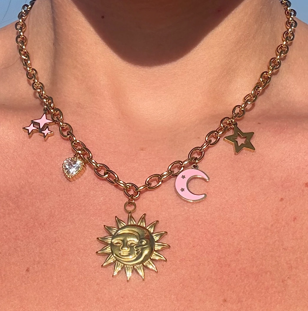 💗☀️🌙Written in the Stars ~ 18K Gold Plated Necklace🌙☀️💗