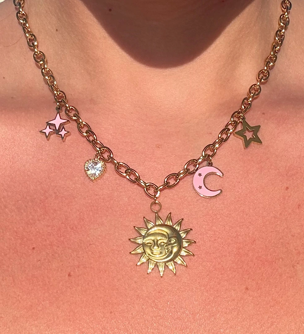 💗☀️🌙Written in the Stars ~ 18K Gold Plated Necklace🌙☀️💗 - Image 3