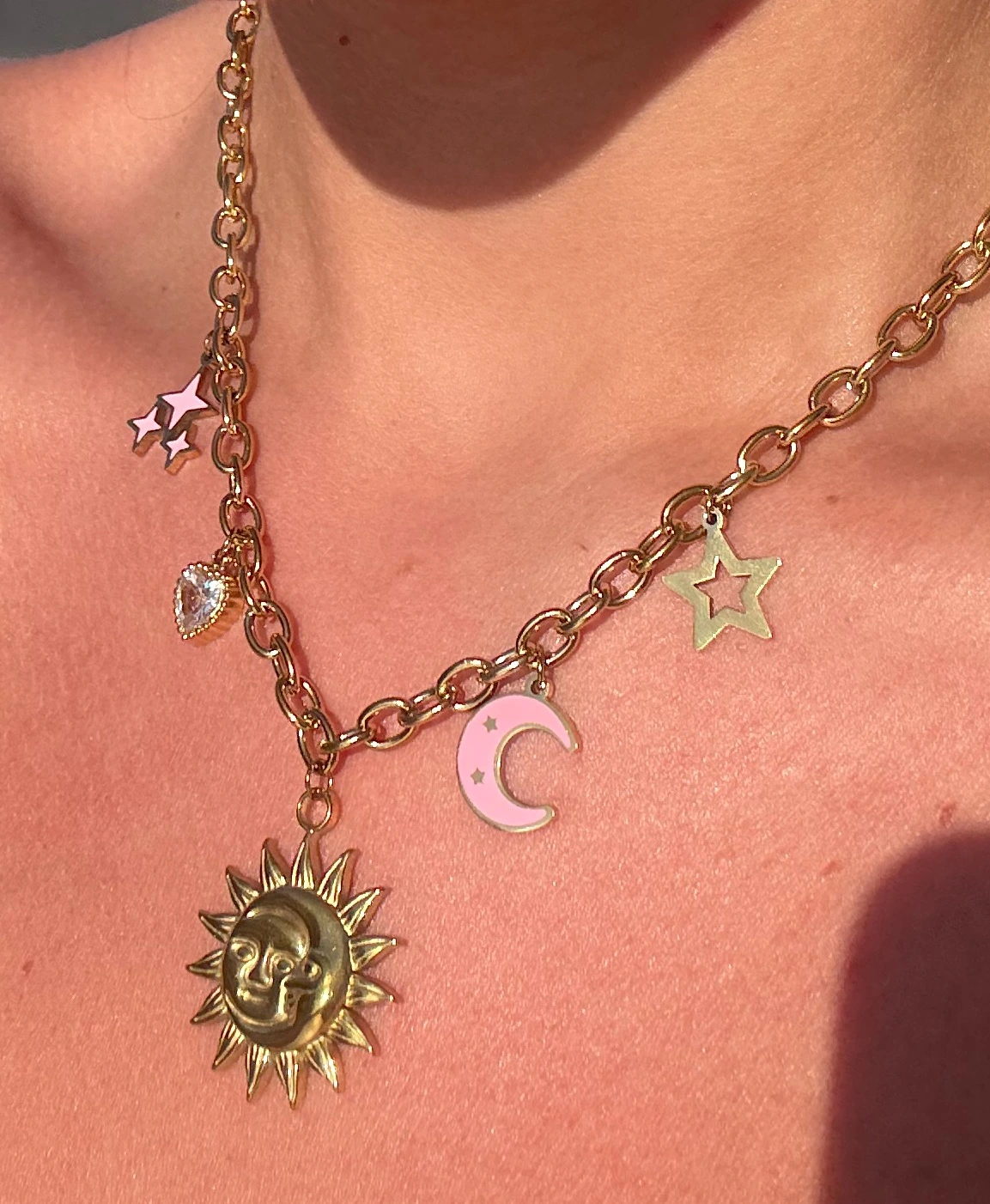 💗☀️🌙Written in the Stars ~ 18K Gold Plated Necklace🌙☀️💗 - Image 2