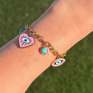 💗🧿Not Today, Evil Eye ~ 18K Gold Plated Bracelet🧿💗