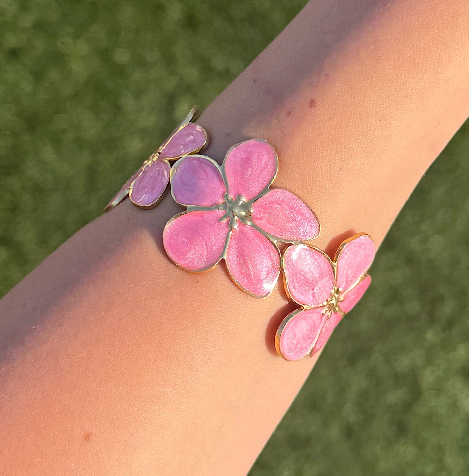 ✨🌸Flower Meadow ~ 18K Gold Plated Bracelet🌸✨
