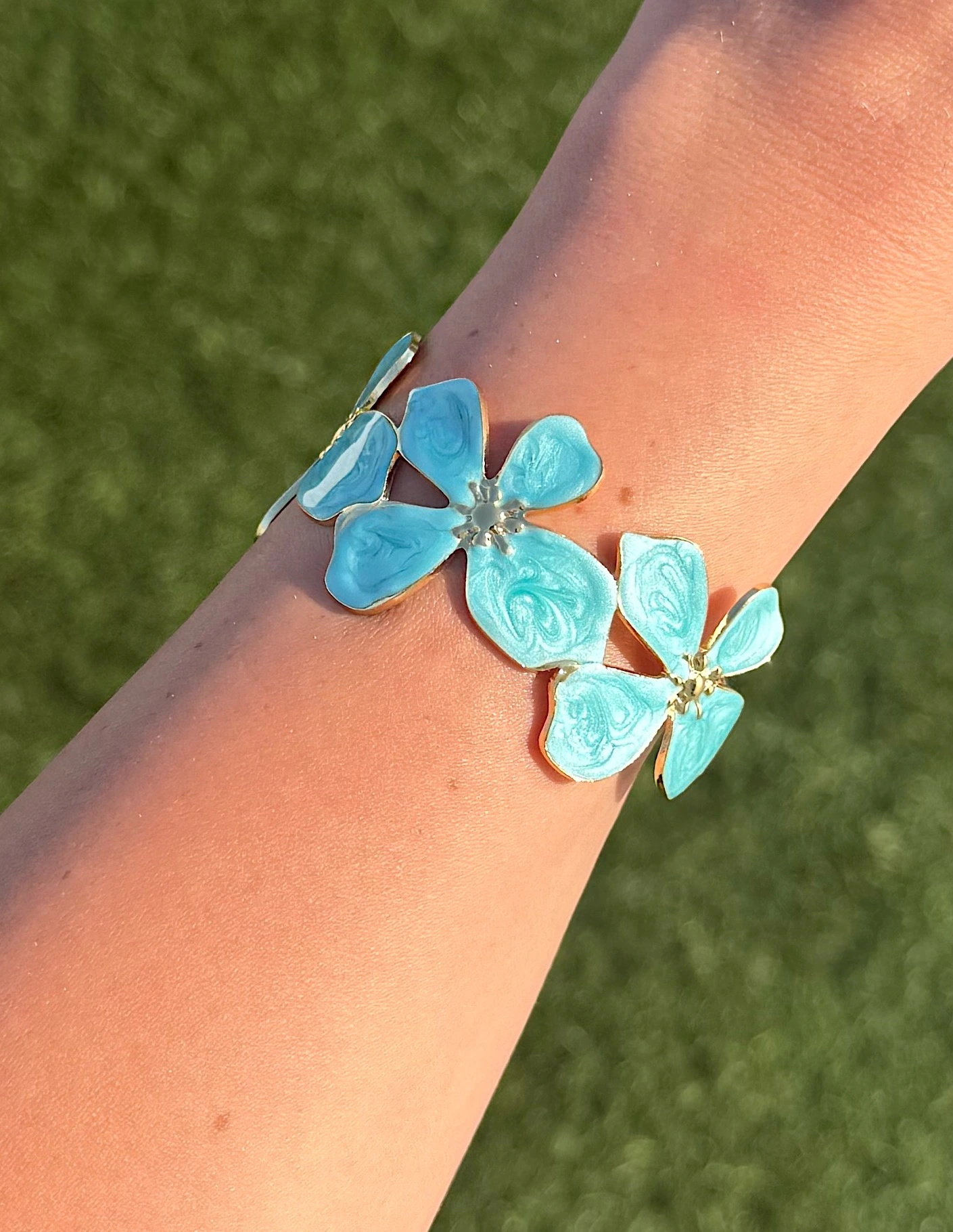 ✨🩵Bluebell Spell ~ 18K Gold Plated Bracelet🩵✨