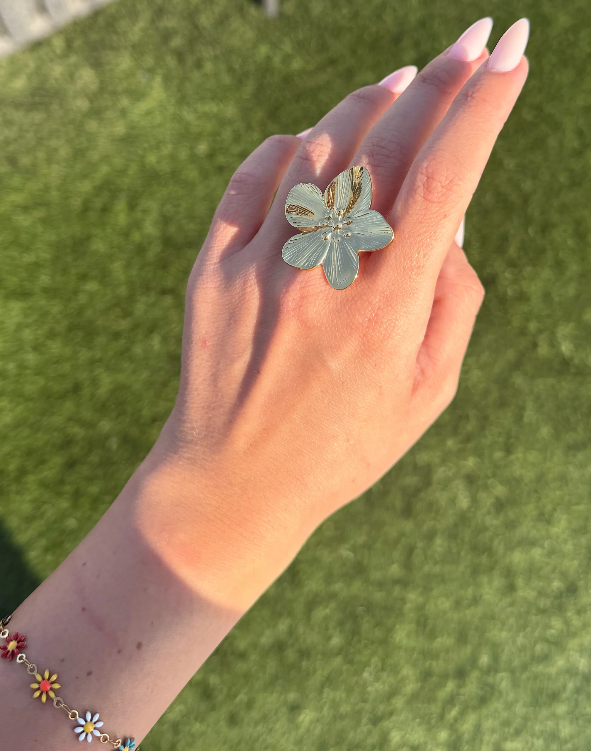 ✨🌼Golden Bloom ~ 18K Gold Plated Ring🌼✨ - Image 2