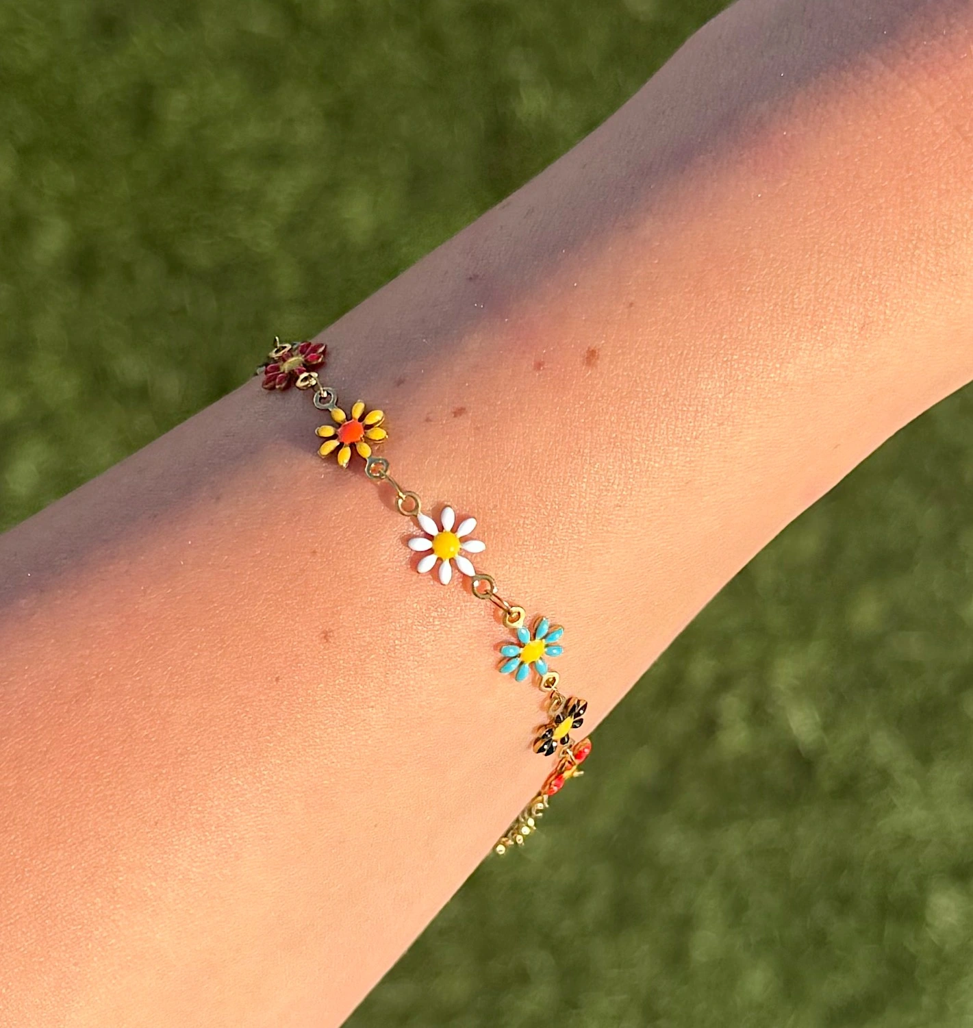 🌼🌈Daisy Parade ~ 18K Gold Plated Bracelet🌈🌼 - Image 3
