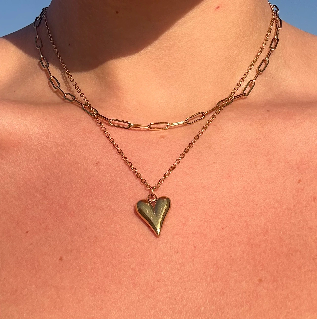 💛Heartbound ~ 18K Gold Plated Double Layer Necklace💛