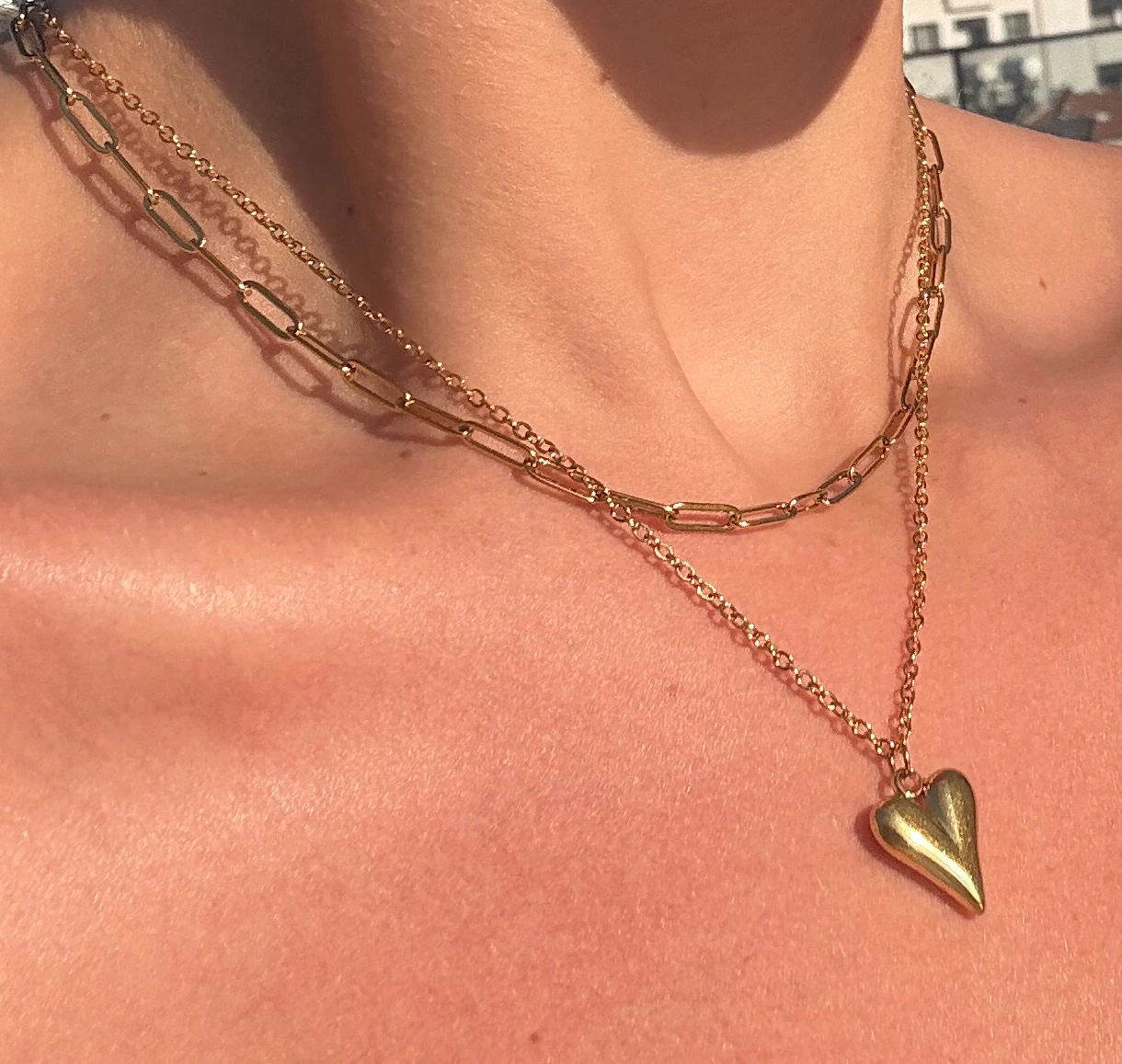 💛Heartbound ~ 18K Gold Plated Double Layer Necklace💛 - Image 2