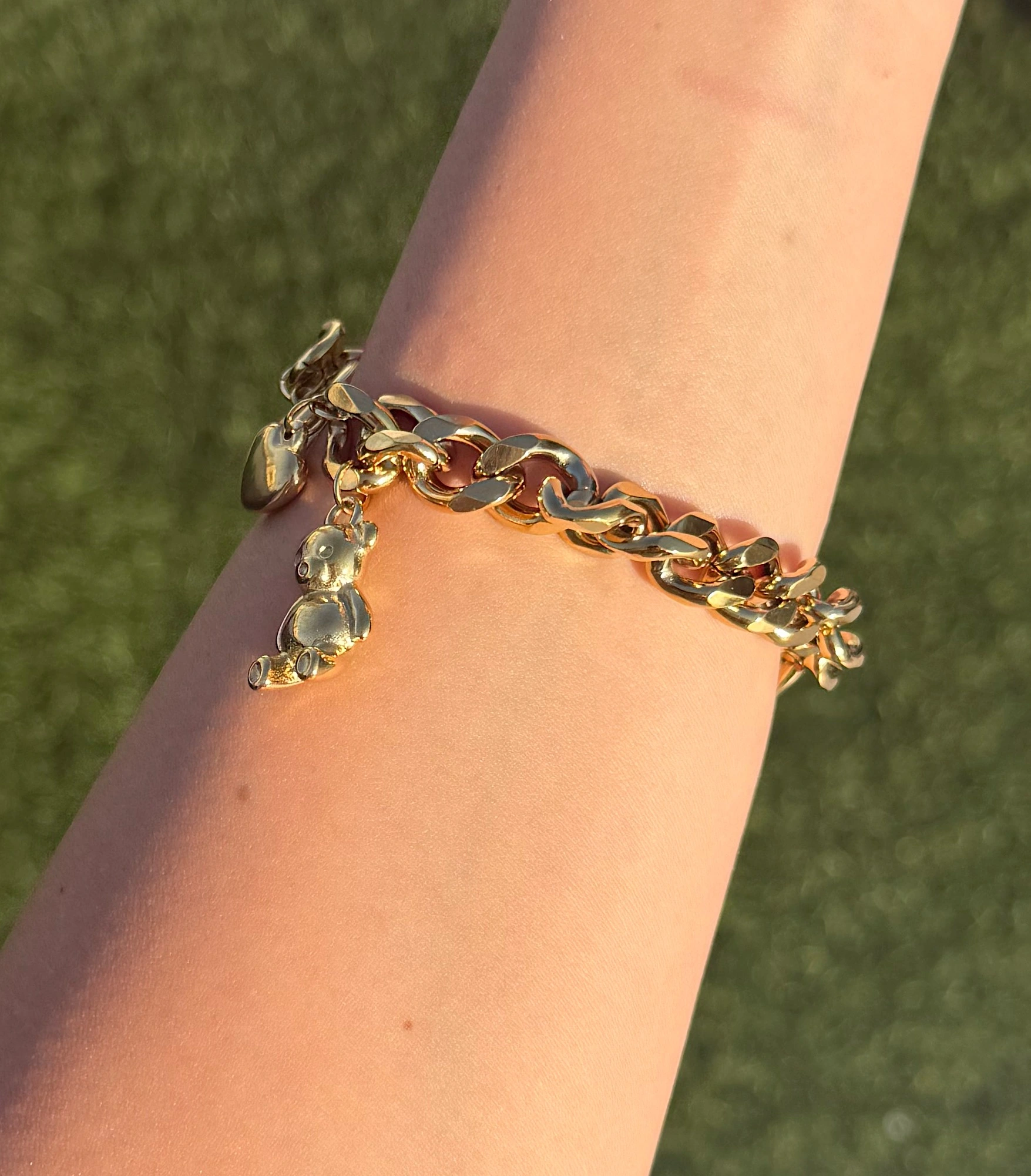 💗🧸Love Me Bear ~ 18K Gold Plated Chunky Bracelet🧸💗 - Image 2